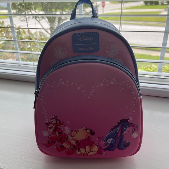 Loungefly Disney Winnie the Pooh Dandelion Heart Mini Backpack New - Picture 1 of 12